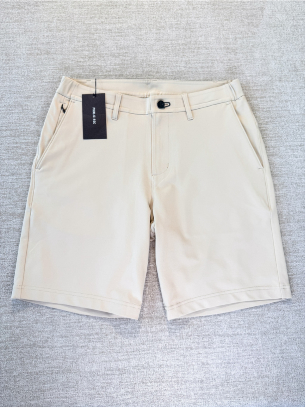 Men’s Public Rec Gamechanger ADED 5 Pocket Shorts 31 Sand Beige Taupe NWT NOBULL